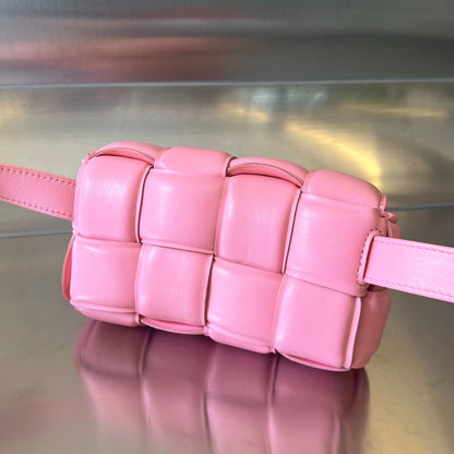 MINI CASSETTE 18 EN PIEL DE CORDERO ROSA CLARO