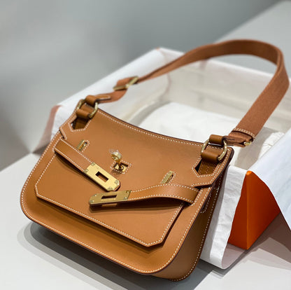 KELLY BOLSO BANDOLERA JYPSIERE DE PIEL TAN 23CM GHW