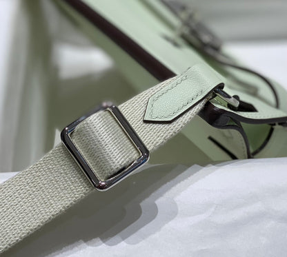BOLSO BANDOLERA KELLY 23 CM JYPSIERE DE PIEL VERDE CLARO SHW