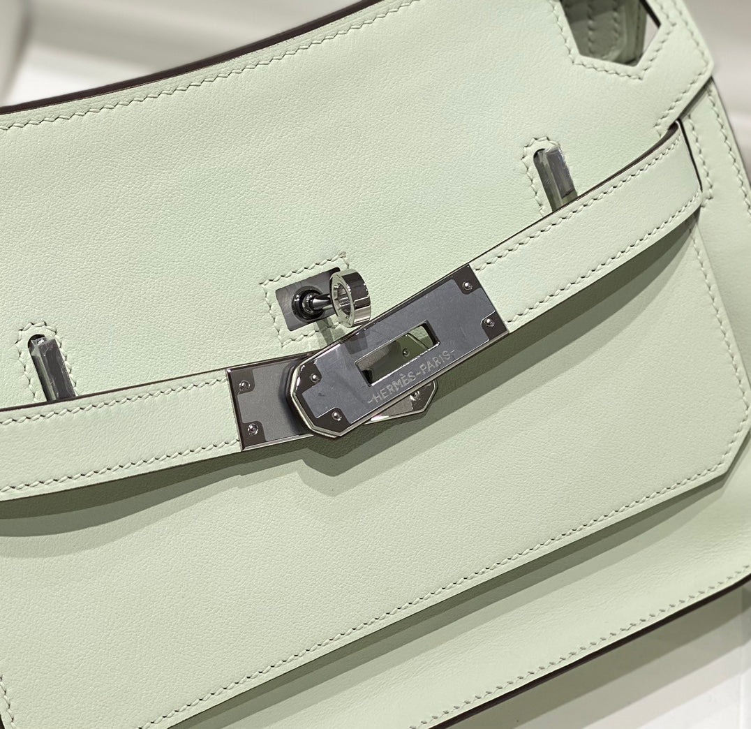 BOLSO BANDOLERA KELLY 23 CM JYPSIERE DE PIEL VERDE CLARO SHW