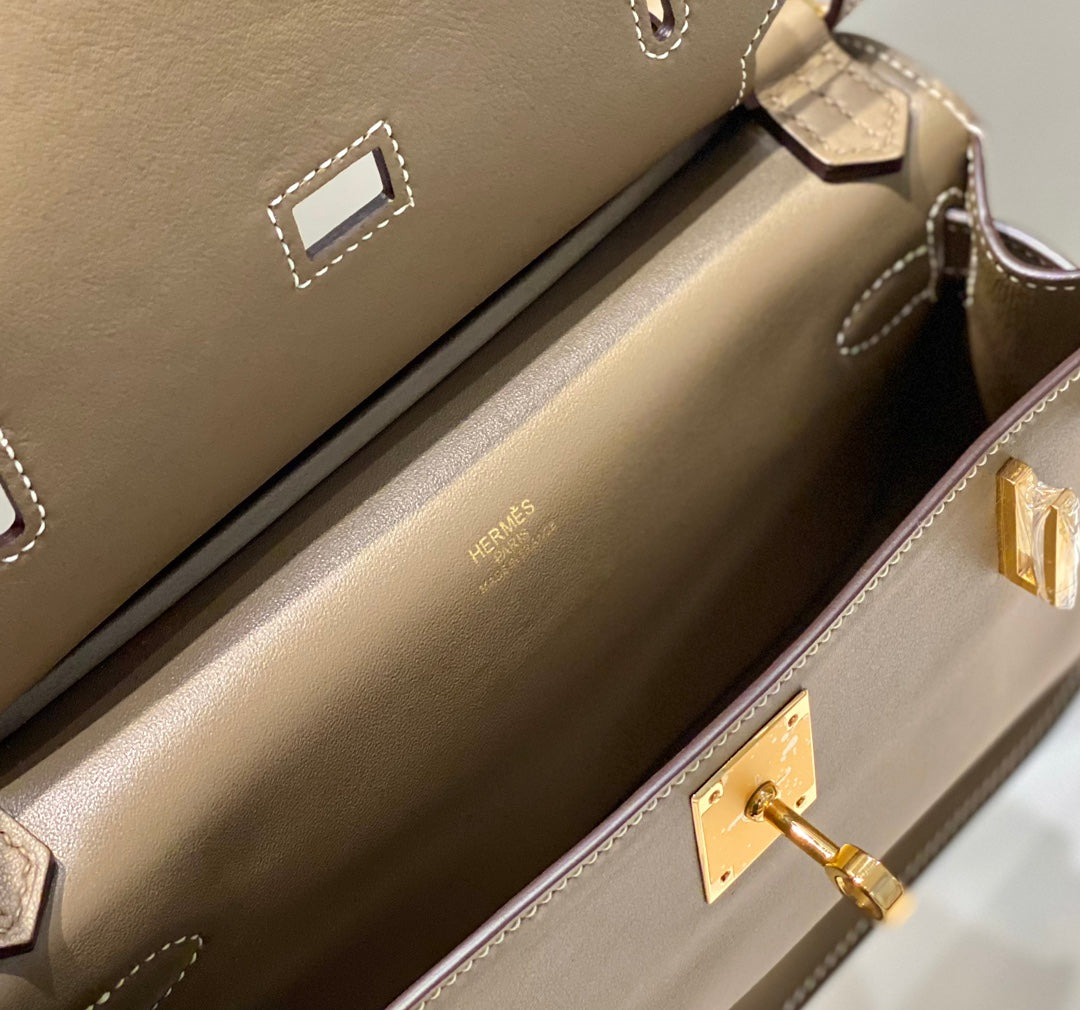 HM JYPSI¨¨RE MINI 23 TAN CALFSKIN GOLD HARDWARE