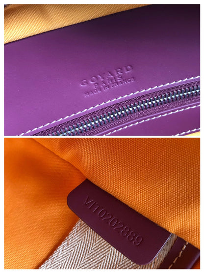 ESTUCHE PARA DOCUMENTOS AMBASSADE 35 EN LONA GOYARDINA ROJA VINO