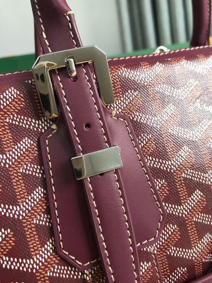 ESTUCHE PARA DOCUMENTOS AMBASSADE 35 EN LONA GOYARDINA ROJA VINO
