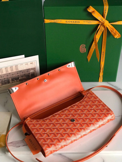 POCHETTE MONTE-CARLO PM 25 EN TOILE GOYARDINE ORANGE