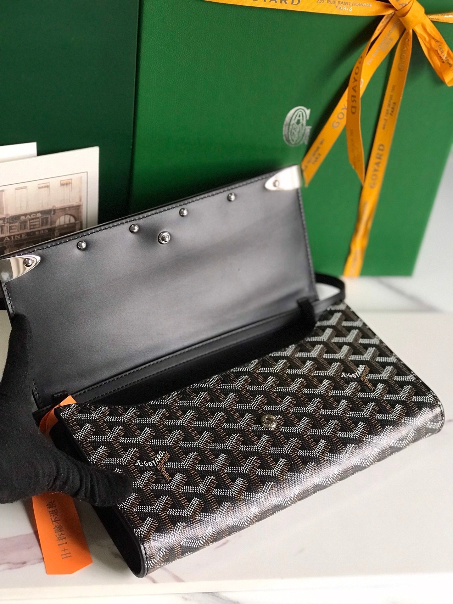 POCHETTE MONTE-CARLO PM 25 EN TOILE GOYARDINE NOIRE