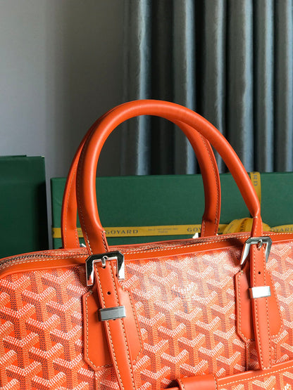 ESTUCHE DOCUMENTOS AMBASSADA 35 EN LONA GOYARDINA NARANJA