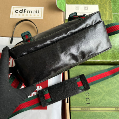 SAC MESSAGER 27 EN TOILE MONOGRAMME NOIRE