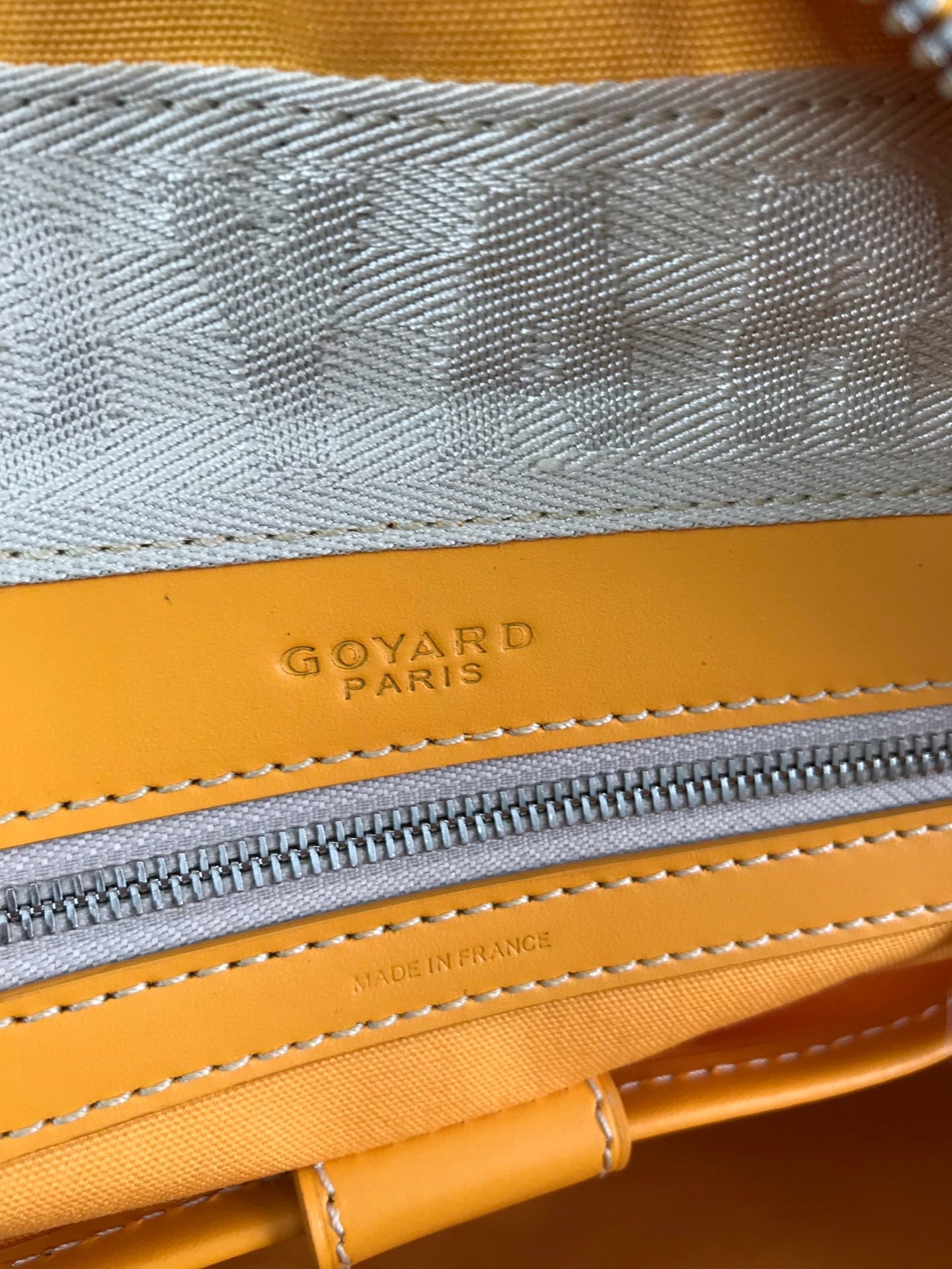 BOLSO SAINT JEANNE 35 EN LONA GOYARDINE AMARILLA Y PIEL DE BECERRO