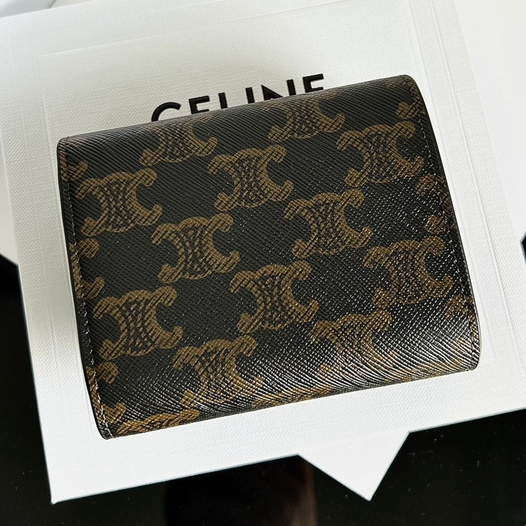 CARTERA TRIOMPHE 10 DE PIEL DE BECERRO TAN