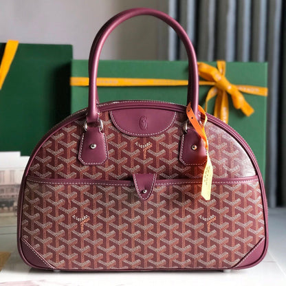 BOLSO SAINT JEANNE 35 DE LONA GOYARDINA ROSA CAÑON Y PIEL DE BECERRO