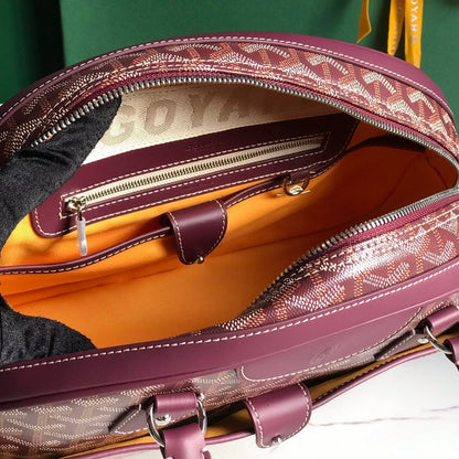 BOLSO SAINT JEANNE 35 DE LONA GOYARDINA ROSA CAÑON Y PIEL DE BECERRO