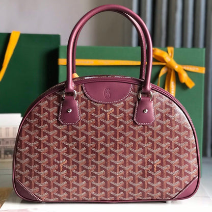 BOLSO SAINT JEANNE 35 DE LONA GOYARDINA ROSA CAÑON Y PIEL DE BECERRO