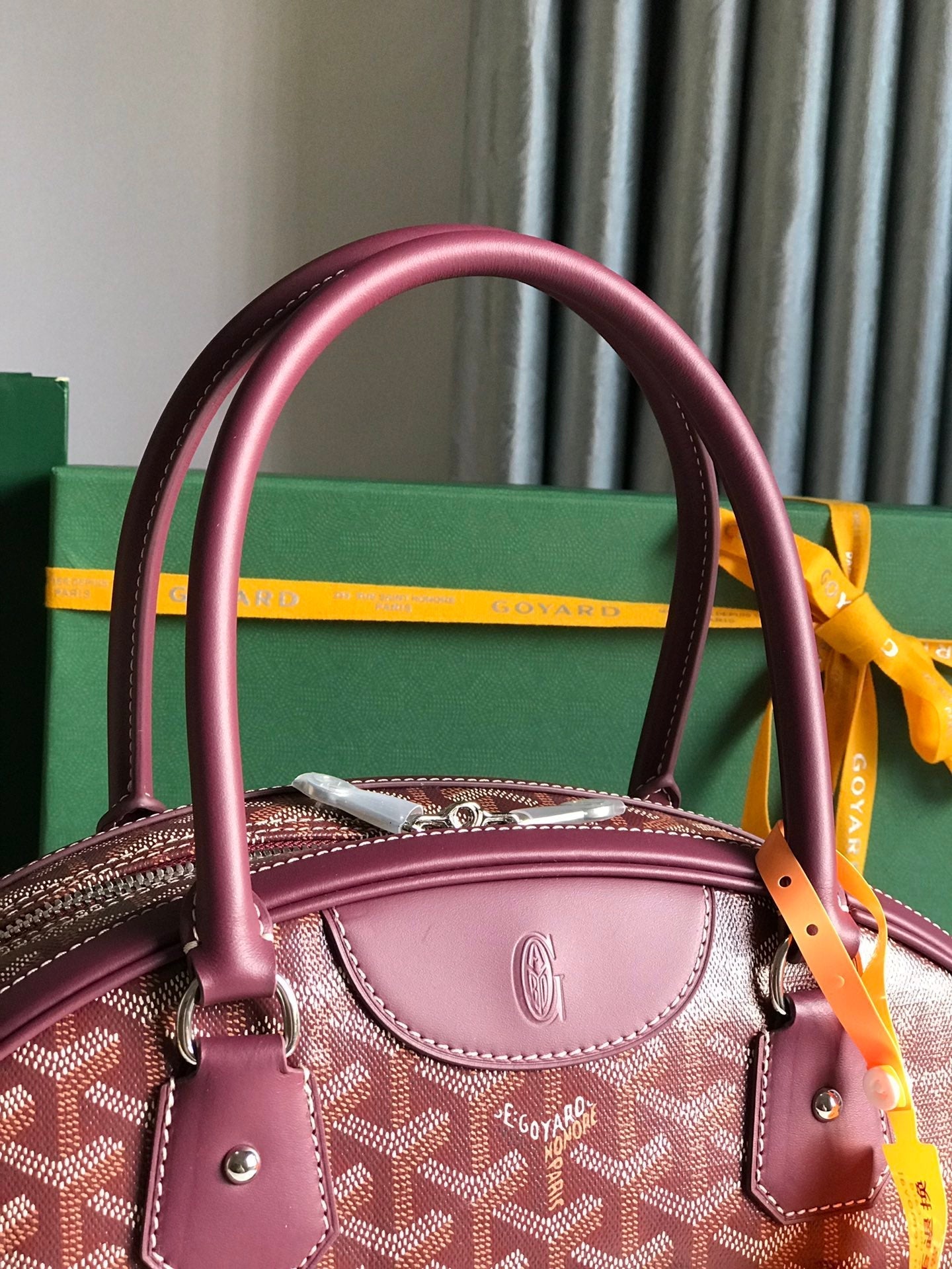 BOLSO SAINT JEANNE 35 DE LONA GOYARDINA ROSA CAÑON Y PIEL DE BECERRO