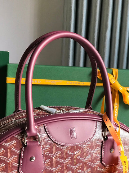 BOLSO SAINT JEANNE 35 DE LONA GOYARDINA ROSA CAÑON Y PIEL DE BECERRO