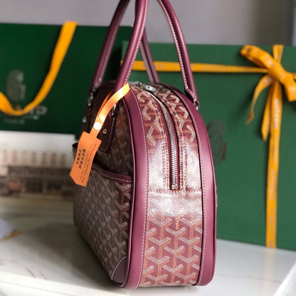 BOLSO SAINT JEANNE 35 DE LONA GOYARDINA ROSA CAÑON Y PIEL DE BECERRO