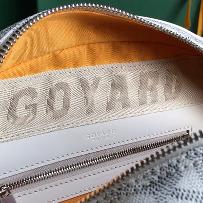BOLSO SAINT JEANNE 35 EN LONA GOYARDINE BLANCA Y PIEL DE BECERRO