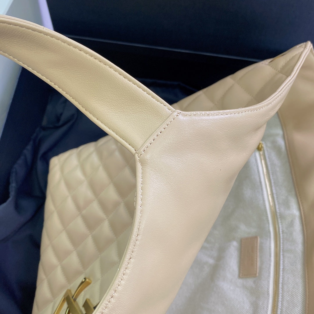 ICARE MAXI 58 SHOPPING BAG BEIGE QUILTED LAMBSKIN