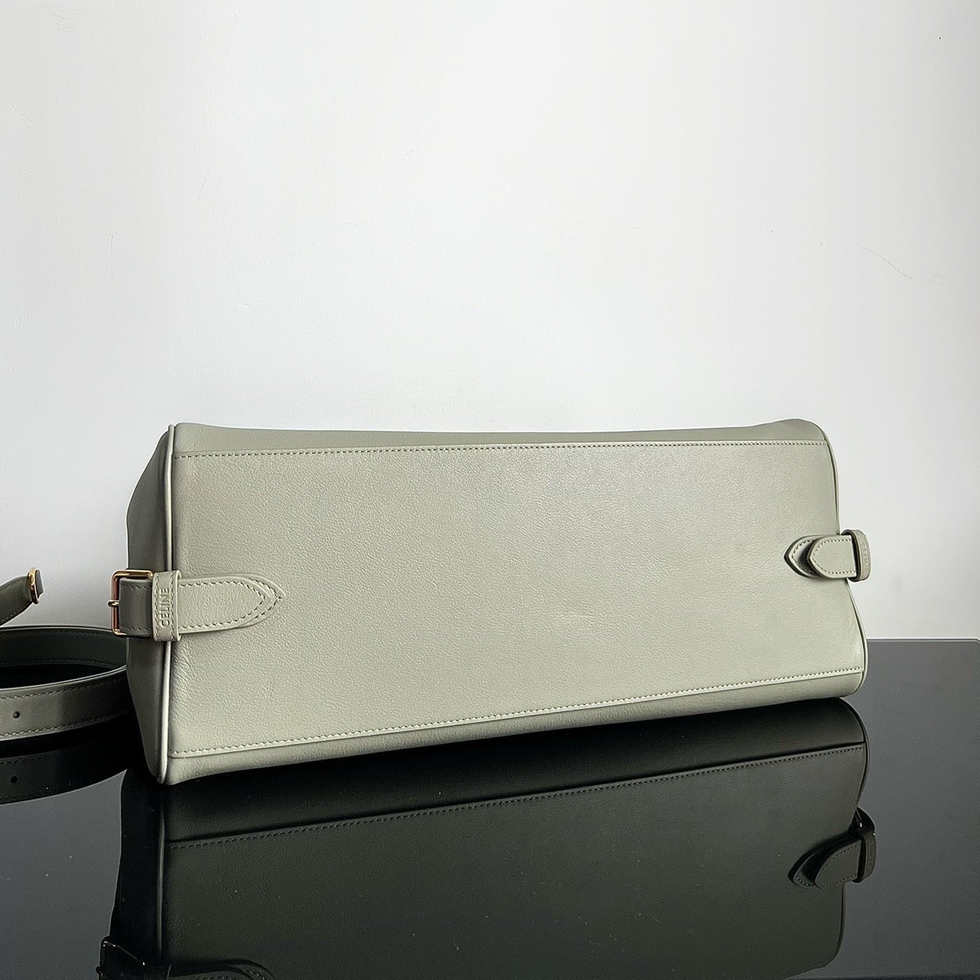 SAC À MAIN TRIOMPHE 37 EN CUIR DE VEAU SOUPLE BEIGE EICRU
