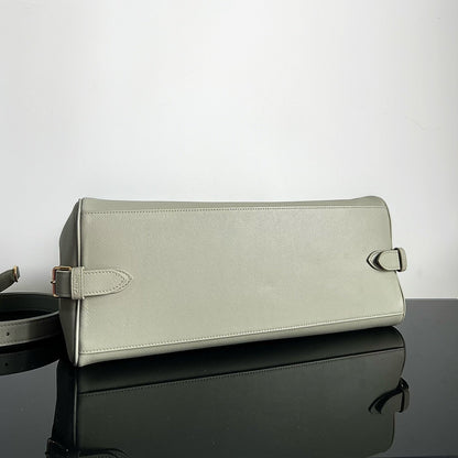 SAC À MAIN TRIOMPHE 37 EN CUIR DE VEAU SOUPLE BEIGE EICRU
