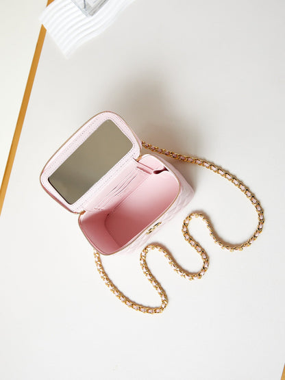 24a vanity 17cm light pink lambskin gold hardware