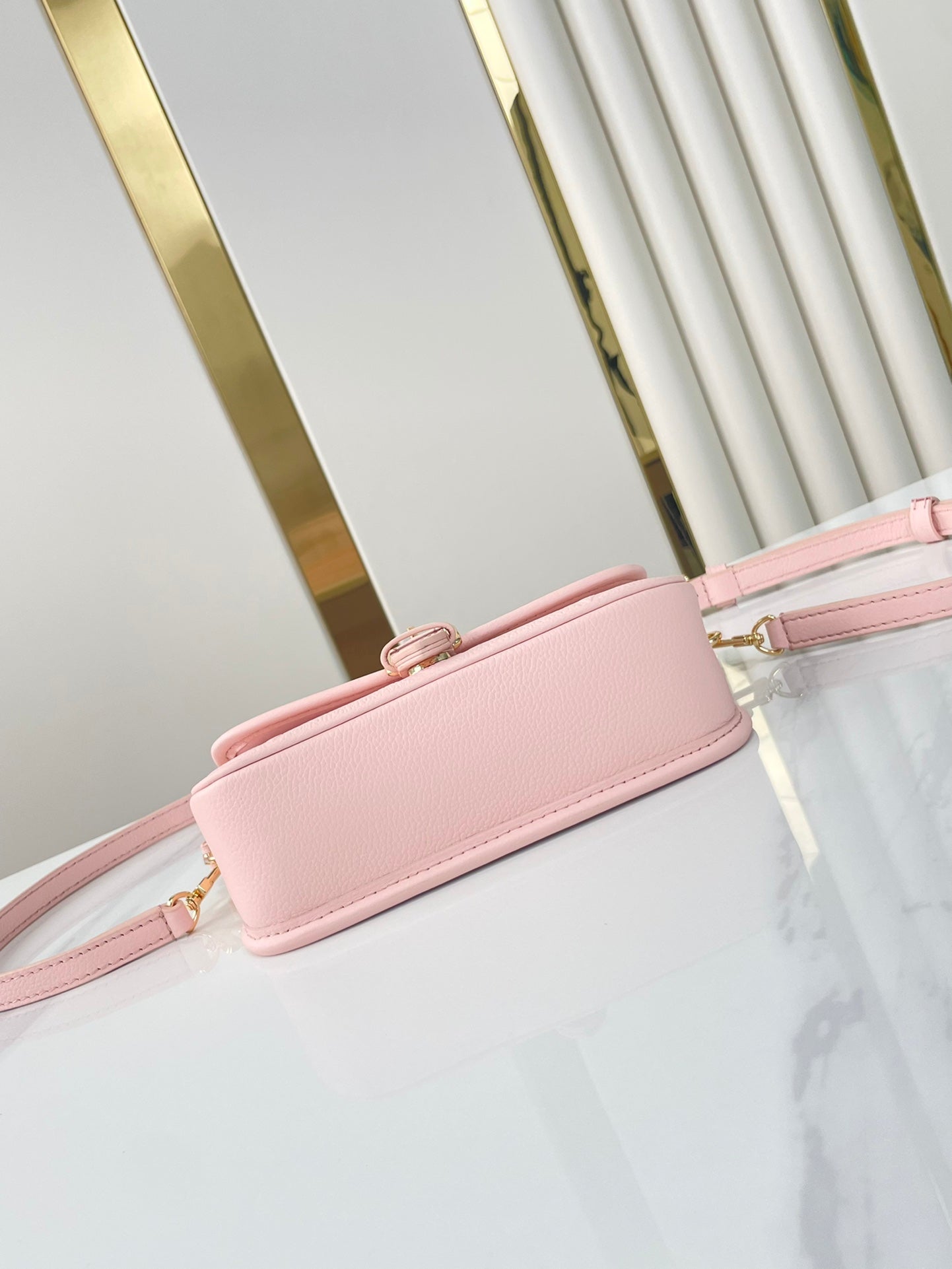 NANO DIANE 19 DE PIEL EMPREINTE MONOGRAMA ROSA OPALE