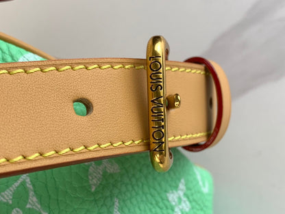 SPEEDY P9 BANDOULI¨¨RE 25 IN EMERALD GREEN MONOGRAM CALFSKIN