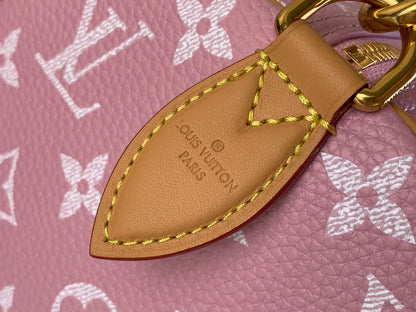 SPEEDY P9 BANDOULI¨¨RE 40 IN FLAMINGO PINK MONOGRAM CALFSKIN