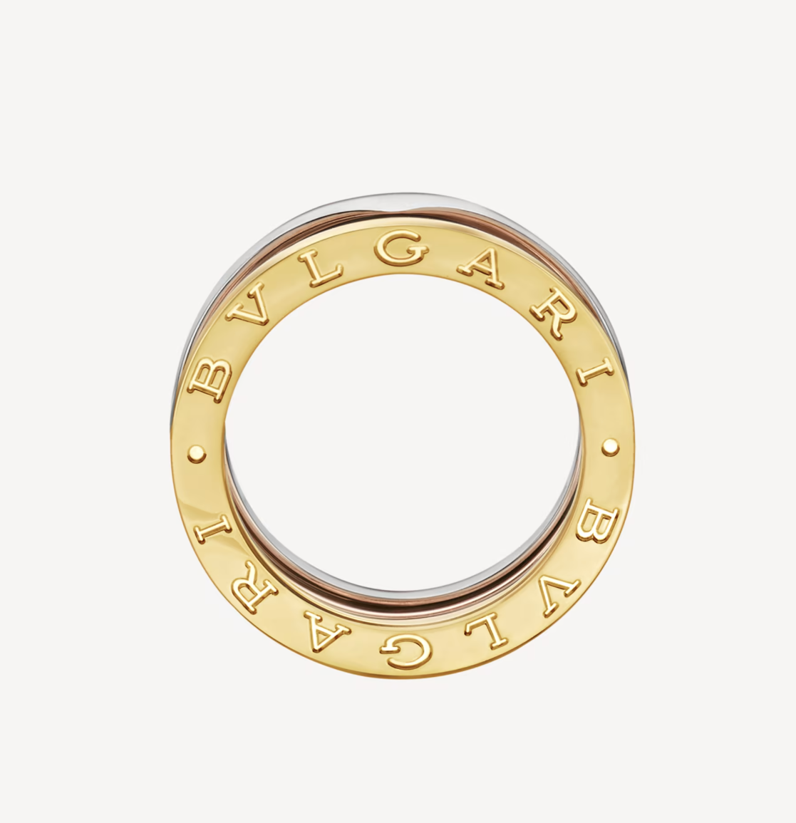 DIANA ZERO 1 THREE-BAND ROSE WHITE AND YELLOW RING