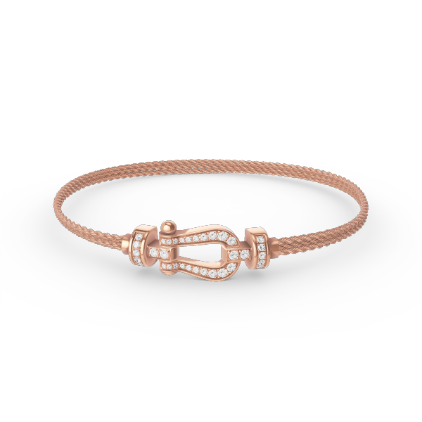 DIANA FORCE SMALL HORSESHOE  DIAMOND CHAIN ROPE BRACELET