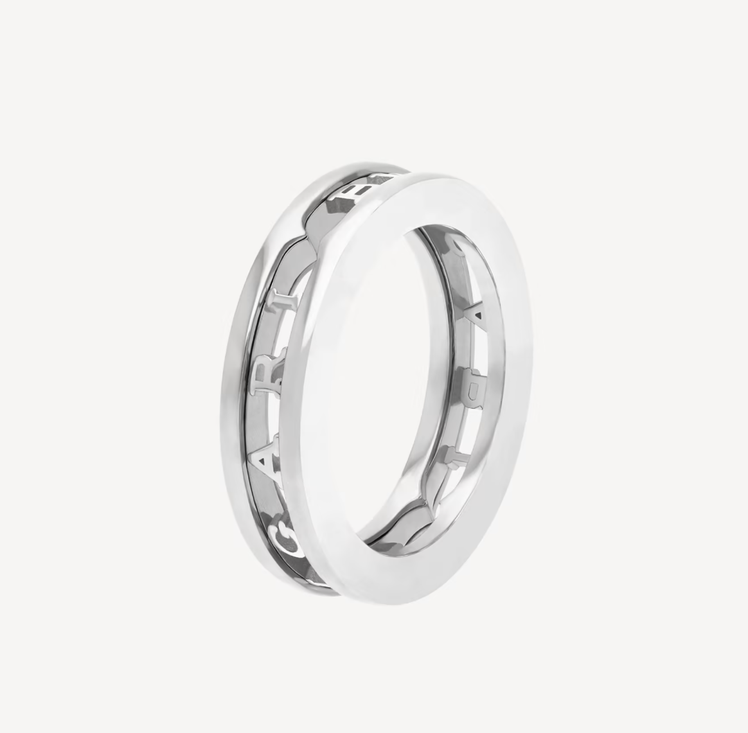 DIANA ZERO 1 ANILLO ESPIRAL DE UNA BANDA CON LOGOTIPO CALADO