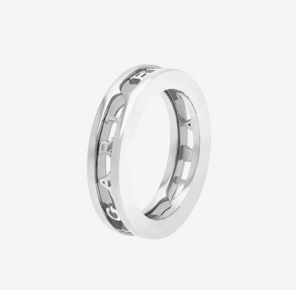 DIANA ZERO 1 ANILLO ESPIRAL DE UNA BANDA CON LOGOTIPO CALADO