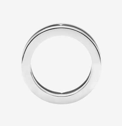 DIANA ZERO 1 ANILLO ESPIRAL DE UNA BANDA CON LOGOTIPO CALADO