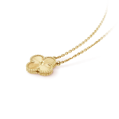 DIANA CLOVER 15MM LASER NECKLACE