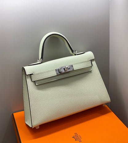 HM KELLY MINI 20 SEAFOAM EPSOM HERRAMIENTAS DE PLATA