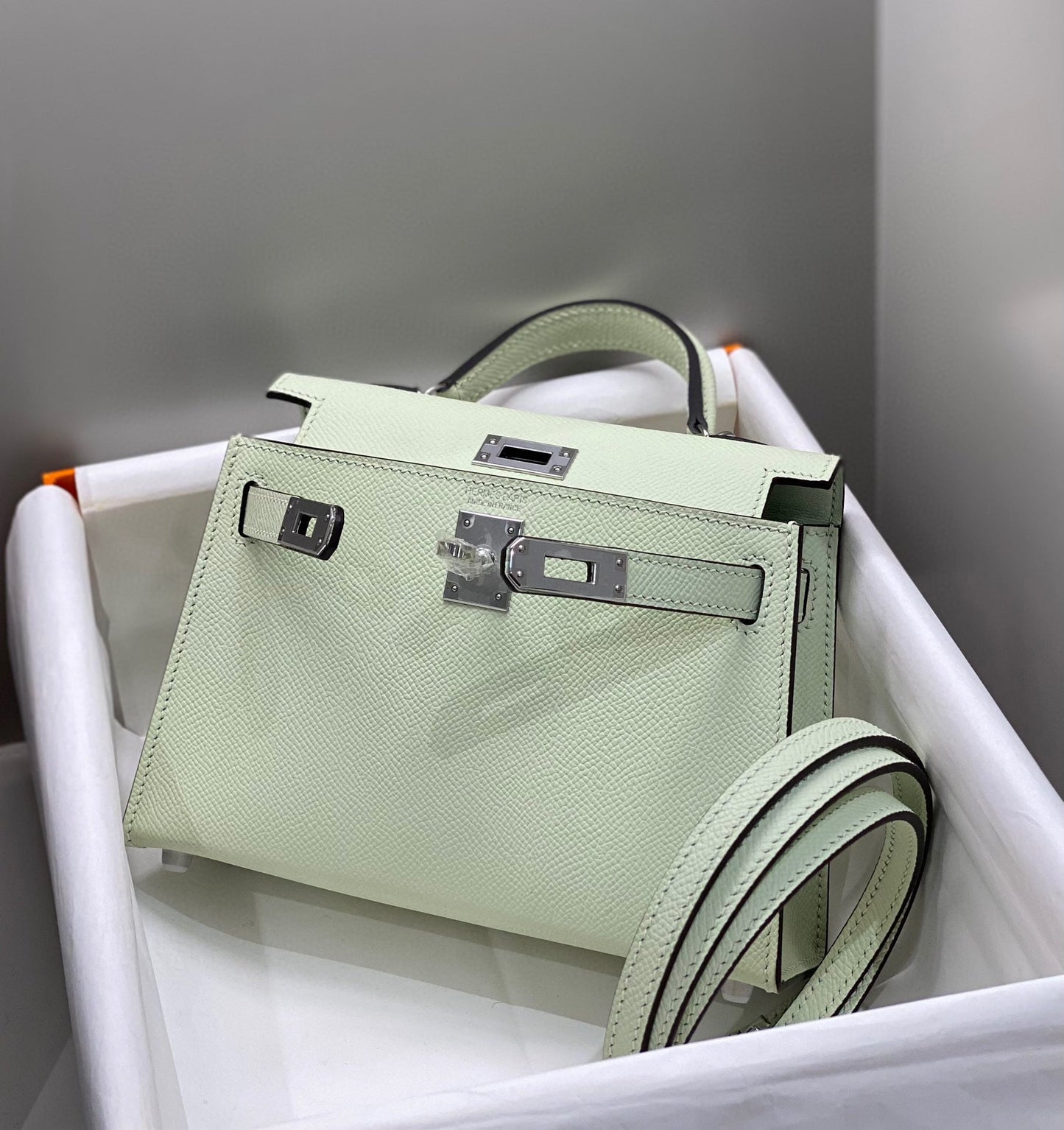 HM KELLY MINI 20 SEAFOAM EPSOM HERRAMIENTAS DE PLATA