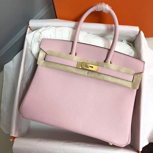 HM BIRKIN 30CM PIEL TOGO ROSA HERRAJES DORADOS