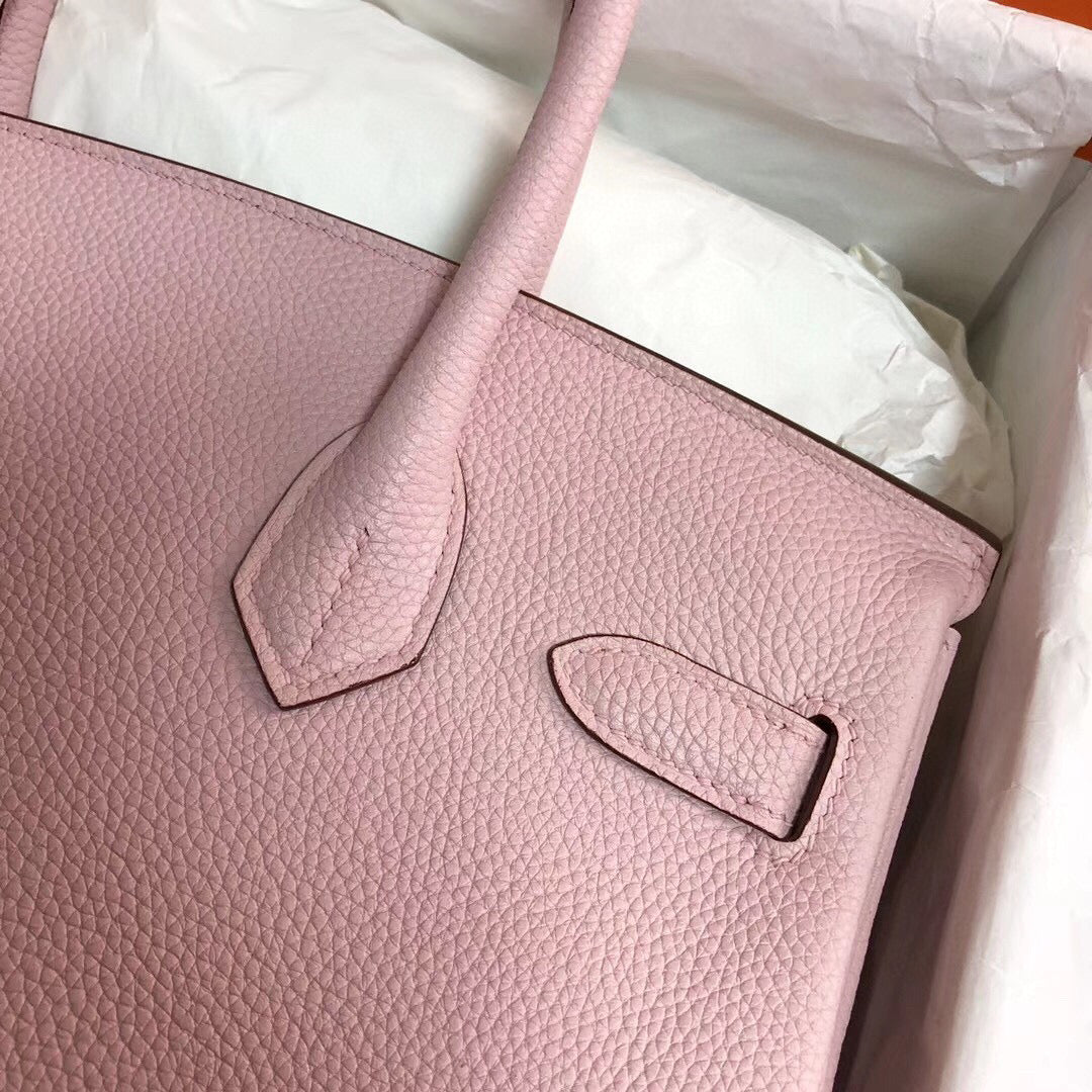 HM BIRKIN 30CM PIEL TOGO ROSA HERRAJES DORADOS