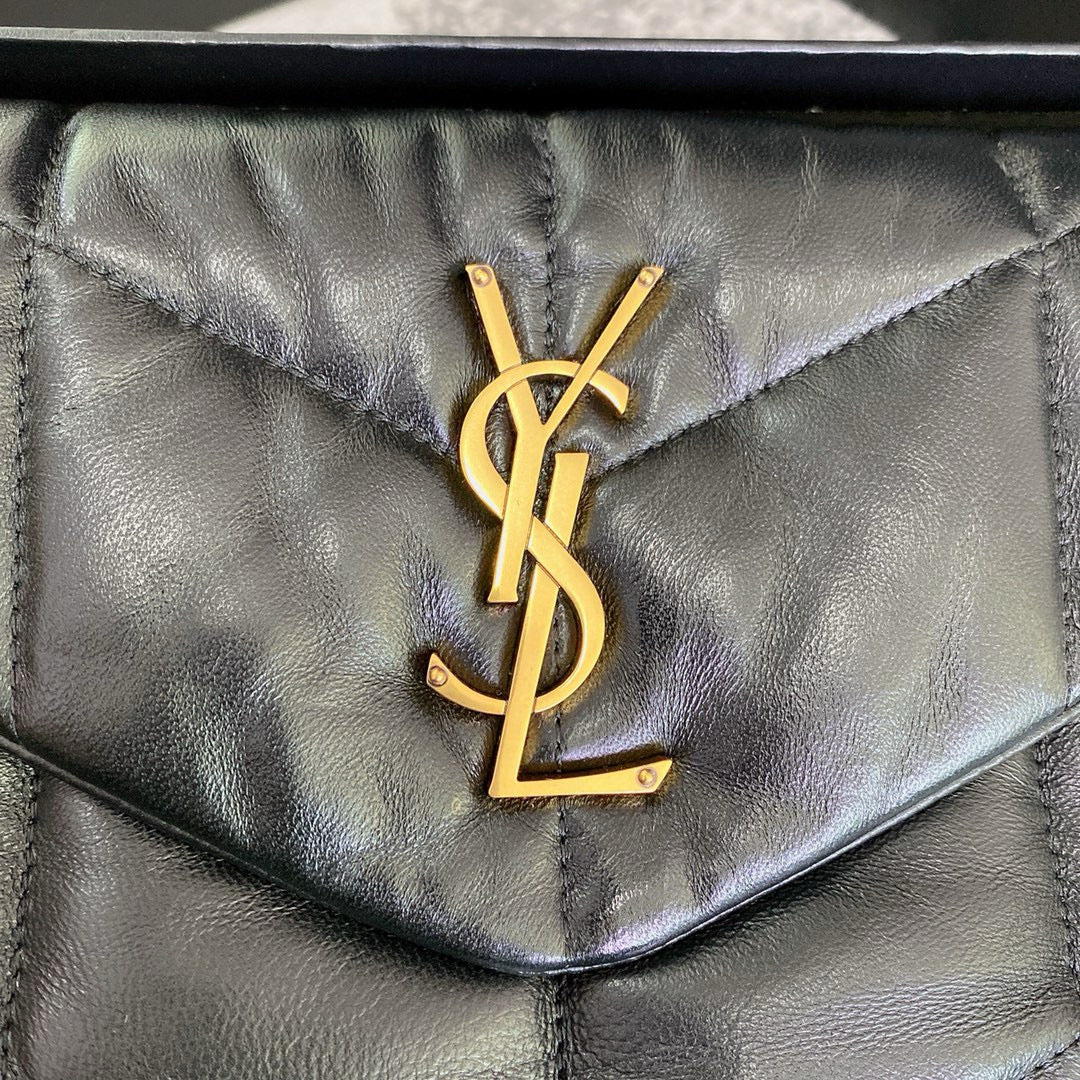 Saint Laurent Small Loulou 29 Shoulder Bag Black Lambskin Ghw