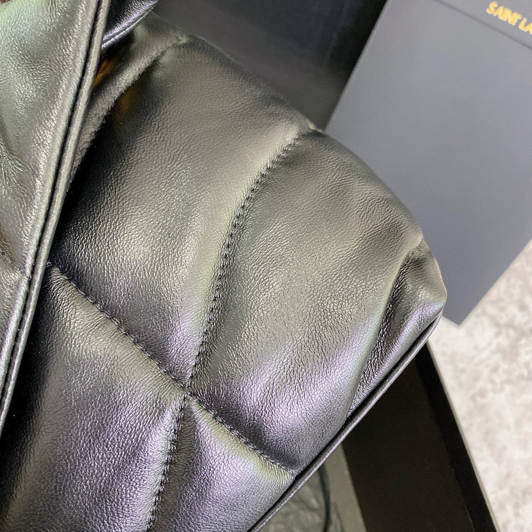 Saint Laurent Small Loulou 29 Shoulder Bag Black Lambskin Ghw