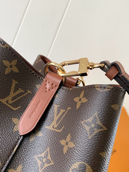 Lienzo con monograma marrón NeoNoe MM de 26 cm