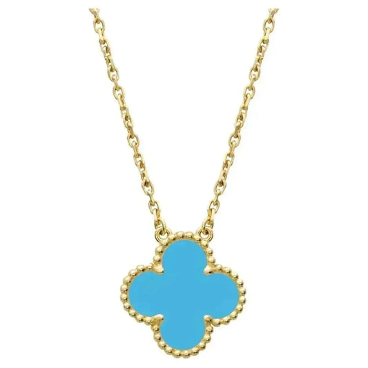DIANA CLOVER 15MM VINTAGE TURQUOISE NECKLACE