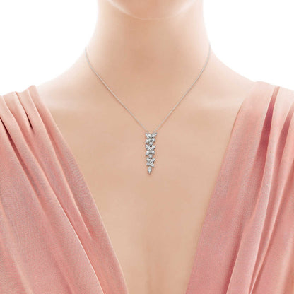 PENDENTIF GOUTTE DE DIAMANTS À GROUPE MIXTE