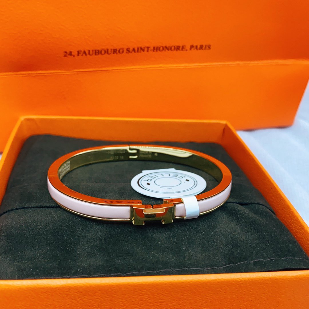 DIANA CLASSIC HM CLIC  PINK 8MM ENAMEL BRACELET