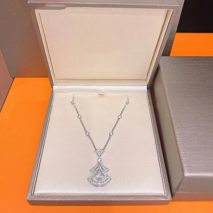 DIANA DREAM NECKLACE WHITE DIAMOND SILVER