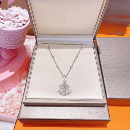 DIANA DREAM NECKLACE WHITE DIAMOND SILVER