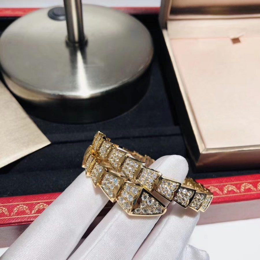 DIANA SERPENTI BRACELET 8MM GOLD DIAMOND
