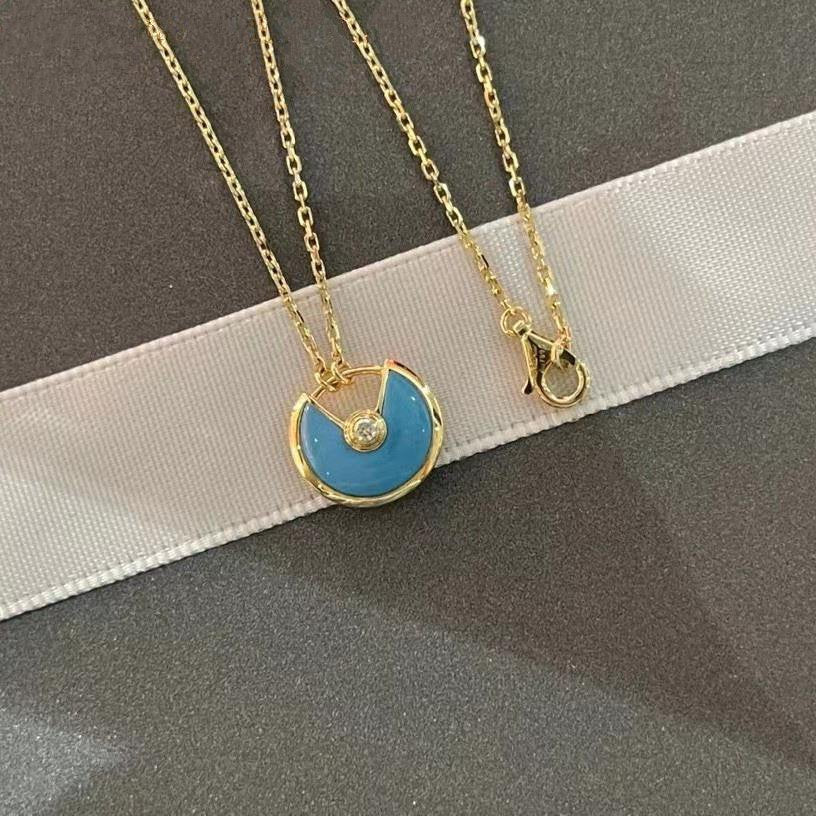 DIANA AMULETTE GOLD TURQUOISE NECKLACE