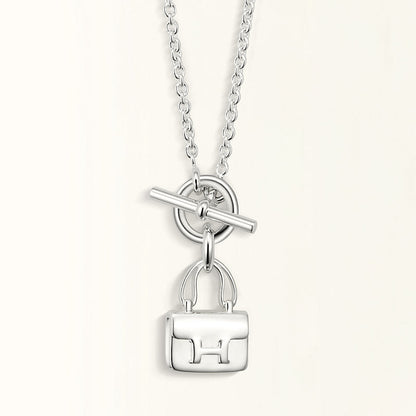 DIANA POP H PEDANT SILVER NECKLACE