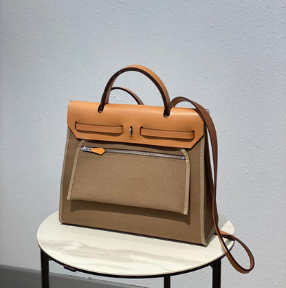 Herbag 31 Toile Lona Marrón Piel de Vaca Dorada