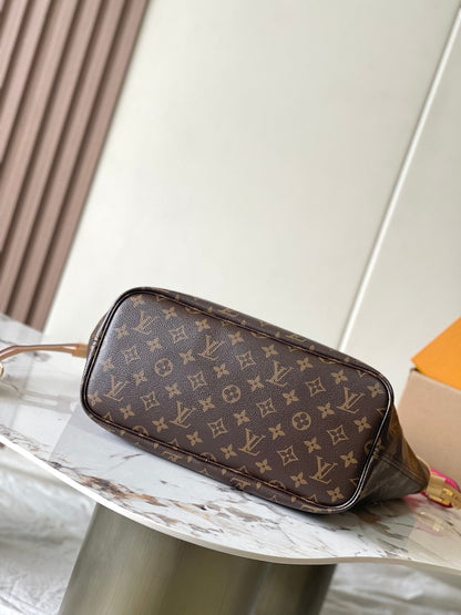 Neverfull MM 31 reversible de adentro hacia afuera rosa oscuro 